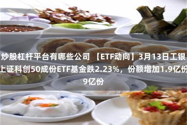 炒股杠杆平台有哪些公司 【ETF动向】3月13日工银上证科创50成份ETF基金跌2.23%，份额增加1.9亿份
