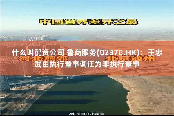 什么叫配资公司 鲁商服务(02376.HK)：王忠武由执行董事调任为非执行董事