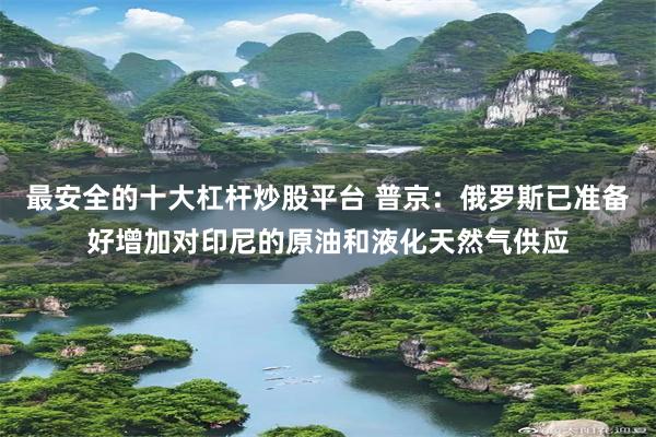 最安全的十大杠杆炒股平台 普京：俄罗斯已准备好增加对印尼的原油和液化天然气供应