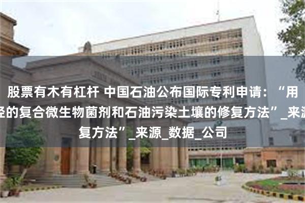 股票有木有杠杆 中国石油公布国际专利申请：“用于降解石油烃的复合微生物菌剂和石油污染土壤的修复方法”_来源_数据_公司