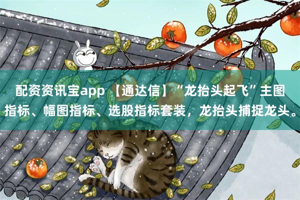 配资资讯宝app 【通达信】“龙抬头起飞”主图指标、幅图指标、选股指标套装，龙抬头捕捉龙头。