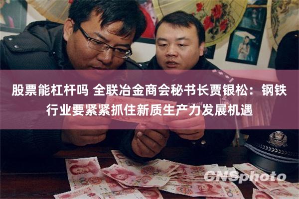 股票能杠杆吗 全联冶金商会秘书长贾银松：钢铁行业要紧紧抓住新质生产力发展机遇