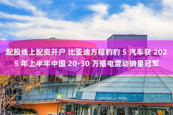 配股线上配资开户 比亚迪方程豹豹 5 汽车获 2025 年上半年中国 20-30 万插电混动销量冠军